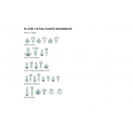 Набор крепежа для пластика UFO КТМ SX-SXF-EXC-EXC-F 19-21