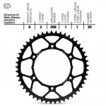 Звезда задняя сталь MMT KTM SX85, HUSQVARNA TC85   428