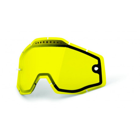 Линза 100% Racecraft/Accuri/Strata Vented Dual Pane Lens Anti-Fog Yellow (51006-004-02)